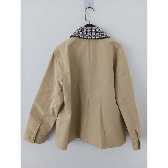 Veronica Beard Arlen Dickey Crystal-Embroidered Coated-Cotton Statement Coat - Picture 7 of 10